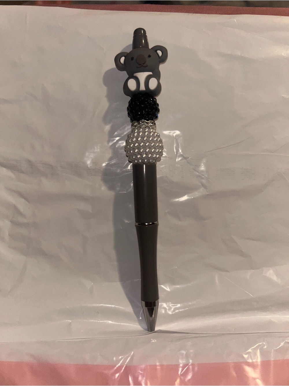 Gray Koala Decorative Ballpoint Pen - Cute Gray Writing Pen
